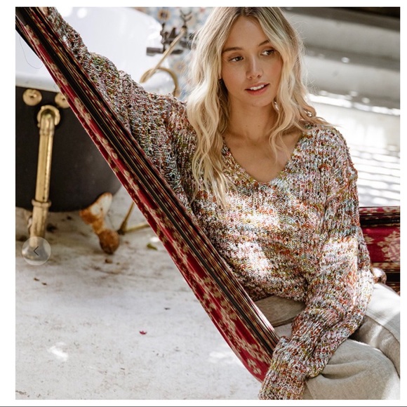 ✨LAST ONE✨Multi Color Thread Cozy Sweater - Picture 4 of 6